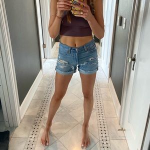 Levi High Rise Jean Shorts